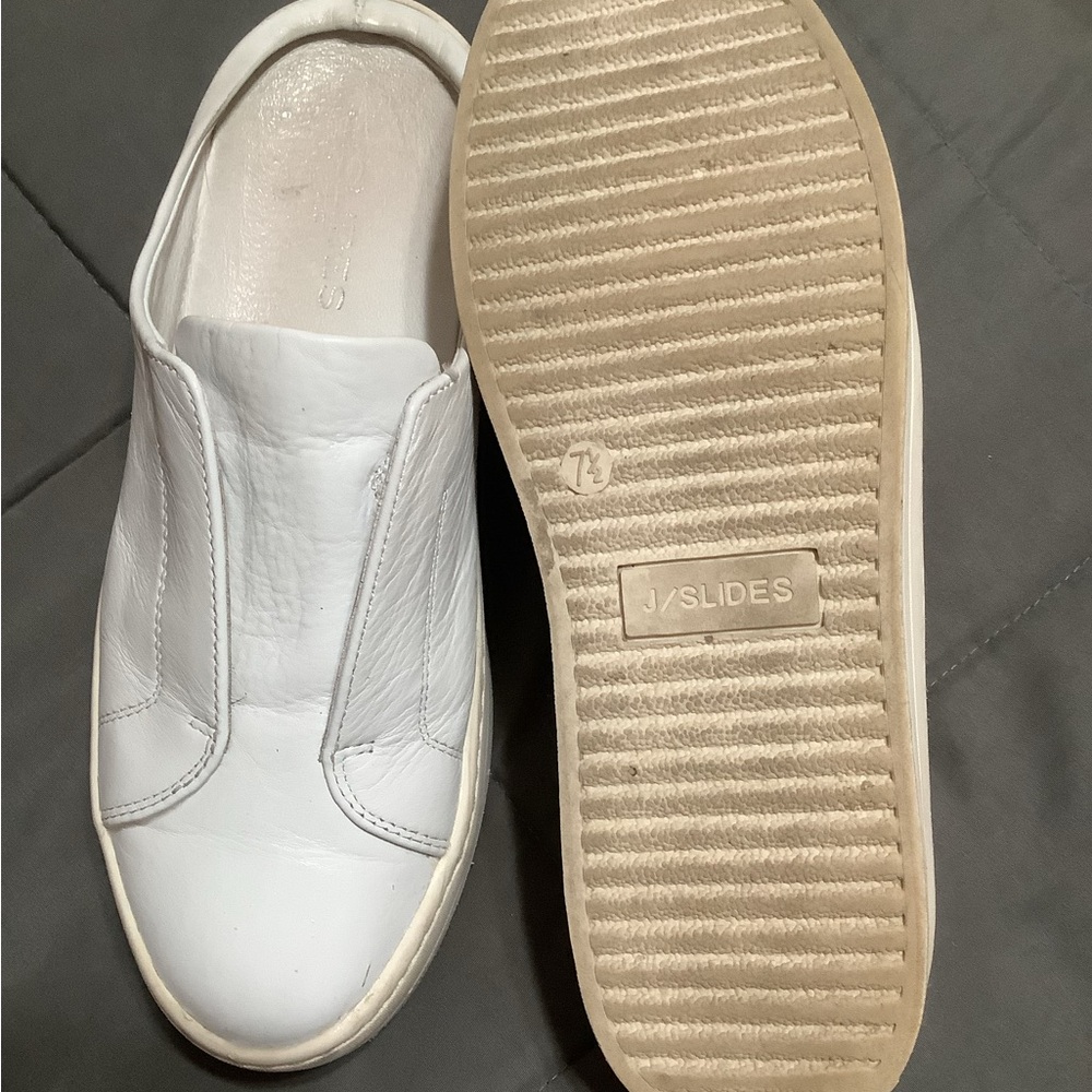 Leather slides